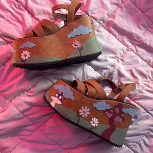 Size 11 Dolls Kill Mushroom Platform Sandals